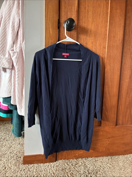 Merona Sweaters - Merona Navy Open-Front Lightweight Cardigan